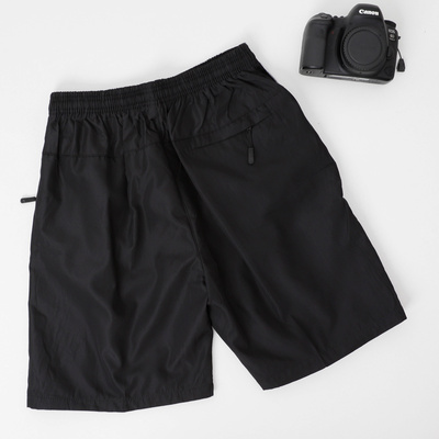 Men's black shorts with white stripes - Clothing