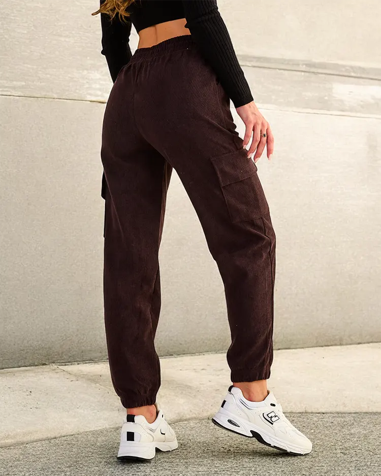 Royalfashion Women's fabric combat pants