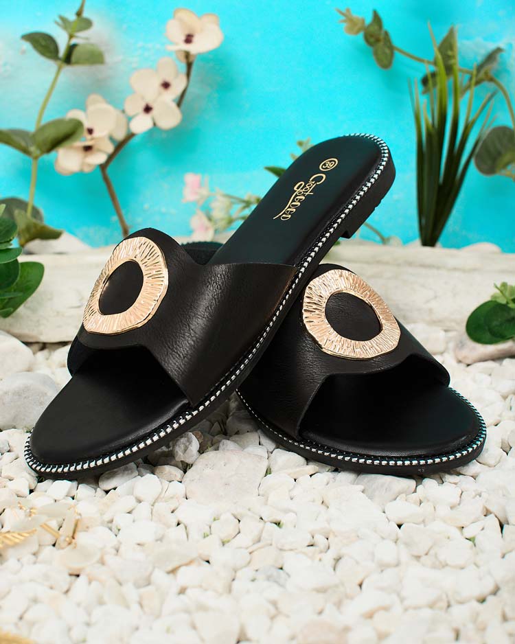 Royalfashion Women's Olerna flat sole flip-flops