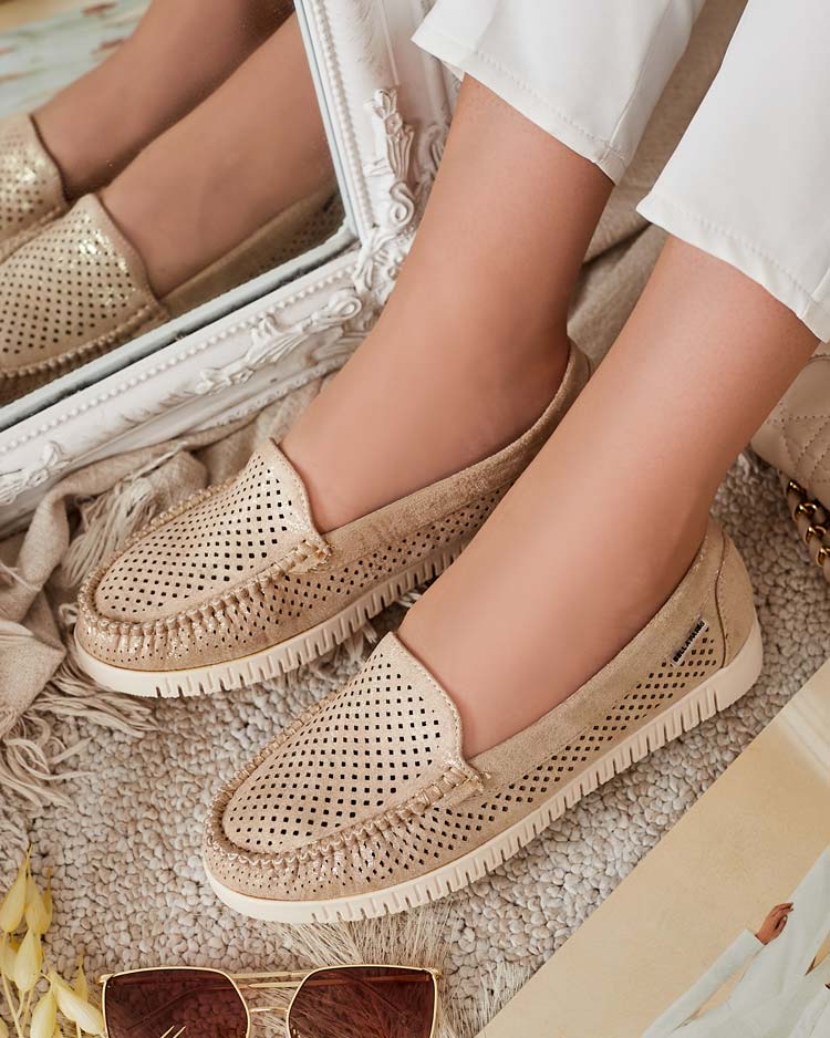 Royalfashion Sieviešu ažūra mokasīni Nafis