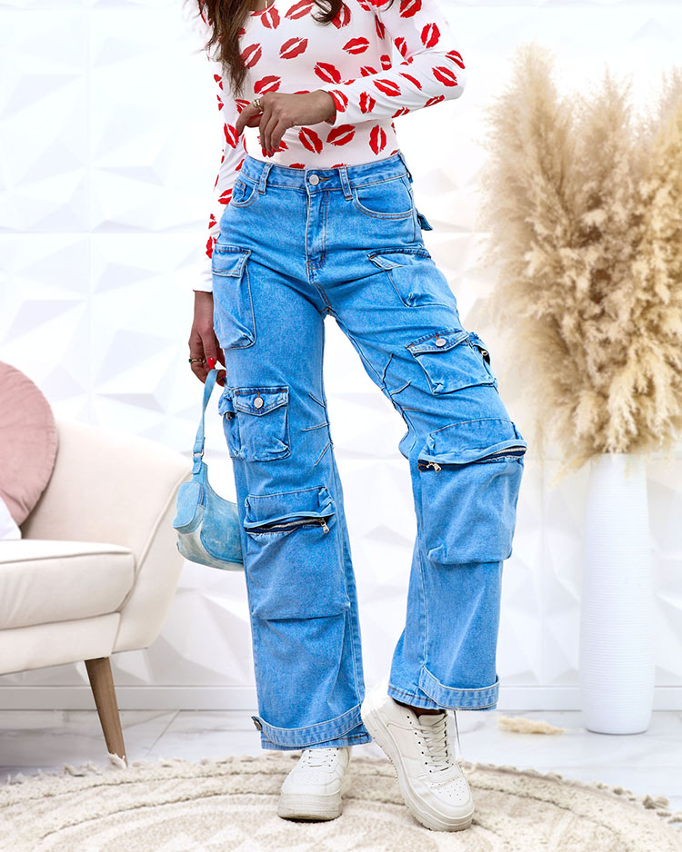 Royalfashion Sieviešu platās kaujas bikses