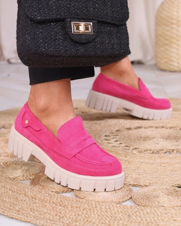 Royalfashion Eco suede fuchsia moccasins for women Siherta