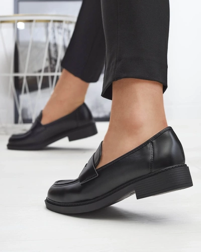 Women's moccasins in black Selenna- Footwear