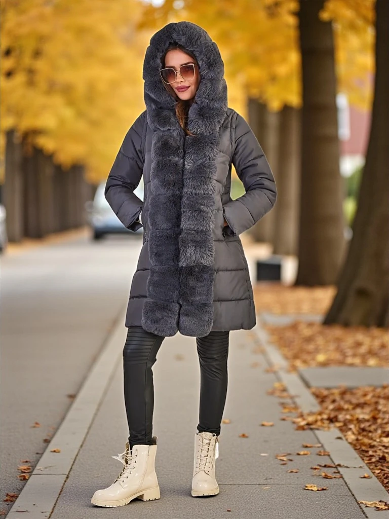 Royalfashion Women's jacket with detachable sleeves