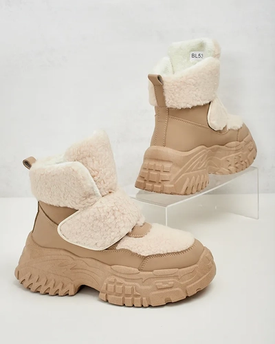 Royalfashion Women's snow boots with sheepskin Segulla