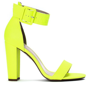 Yellow neon post sandals Katiea - Footwear