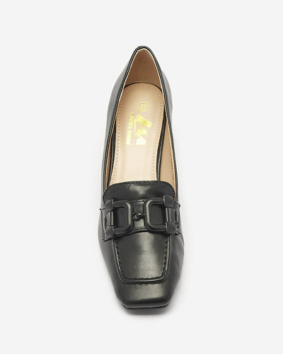 Women's moccasin-style pumps in black Mokwell-Footwear