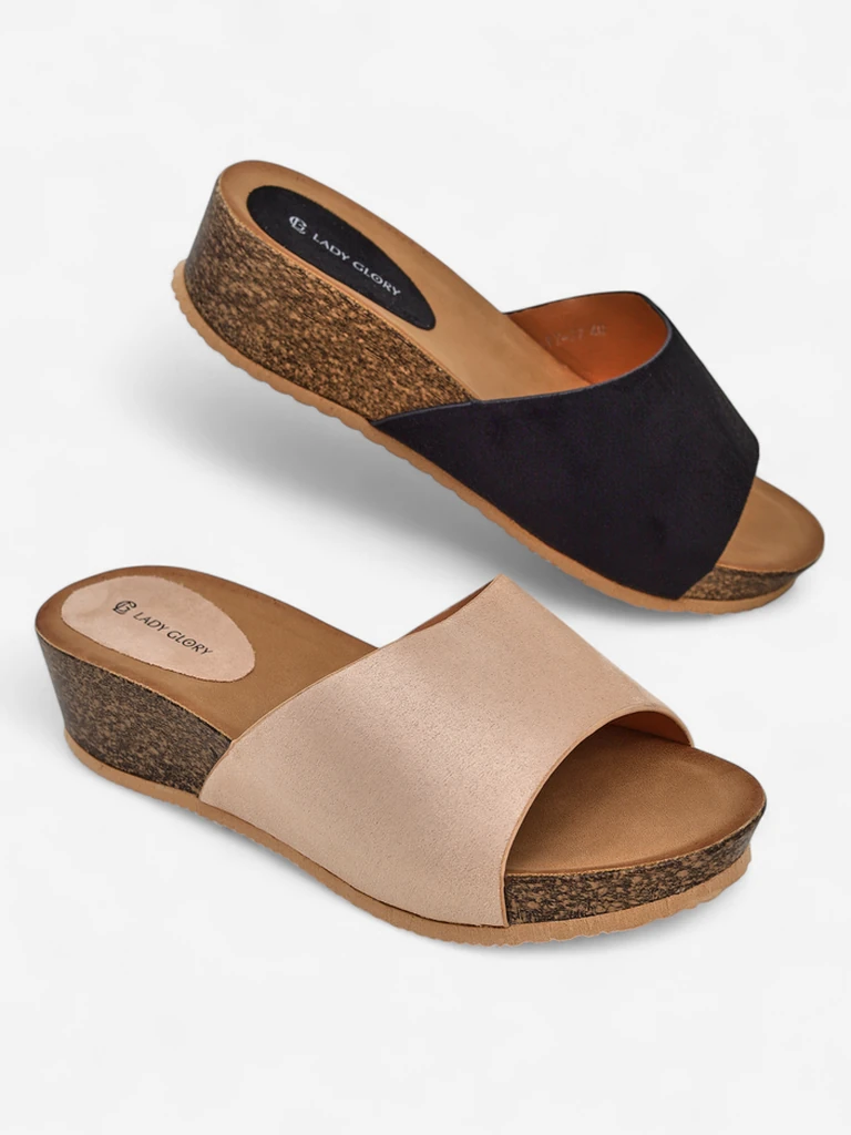 Royalfashion Women's low wedge sandals Maderas