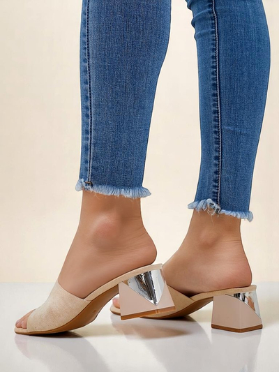 Royalfashion women’s slides with decorative heels Vollatie