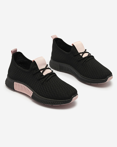Black women's sports shoes with pink inserts Keteti - Footwear
