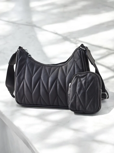 Royalfashion Small women's quilted handbag with wallet