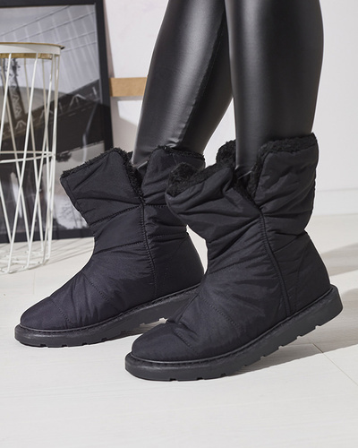 Royalfashion Черная женская обувь a'la snow boots Kalioli