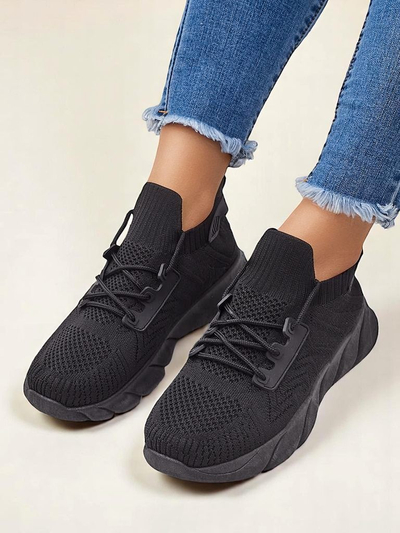 Royalfashion Women's lace-up fabric sports shoes Amaney