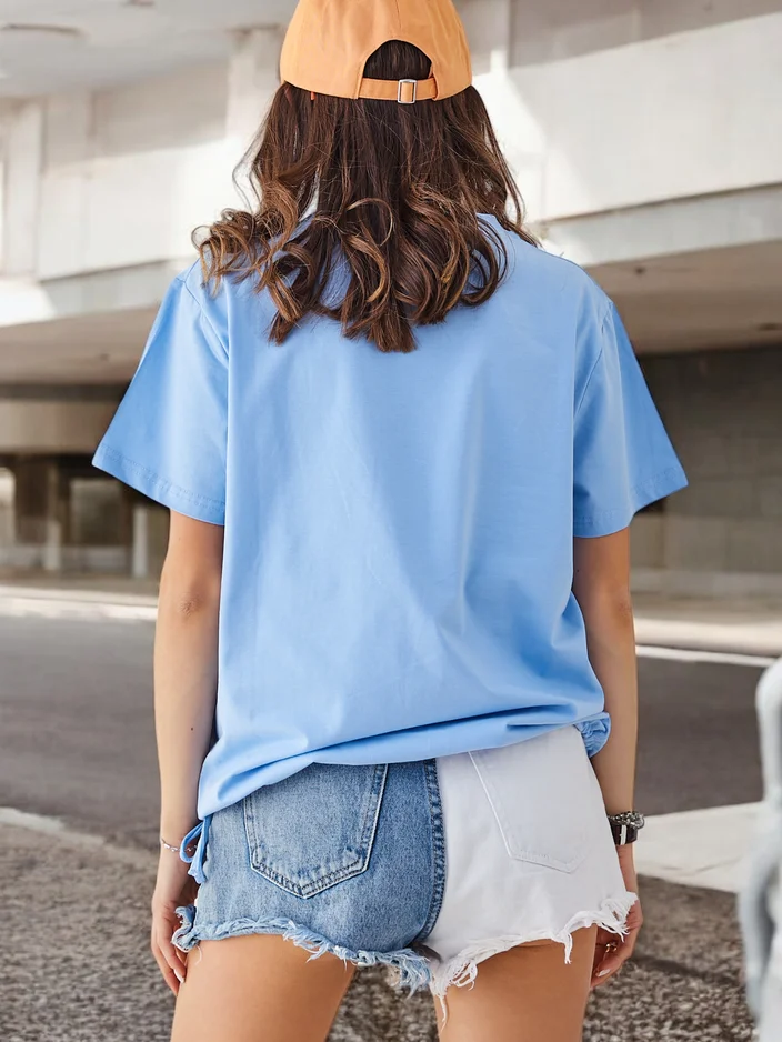 Royalfashion Sieviešu kokvilnas blūze ar uzrakstu