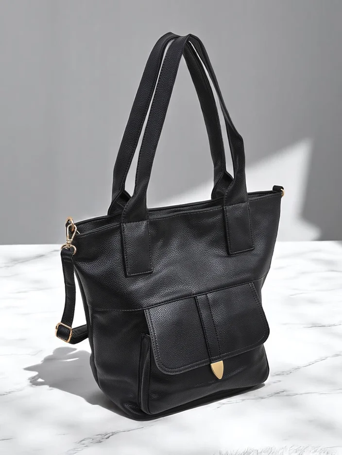 Royalfashion Large women’s shopper bag made of eco leather