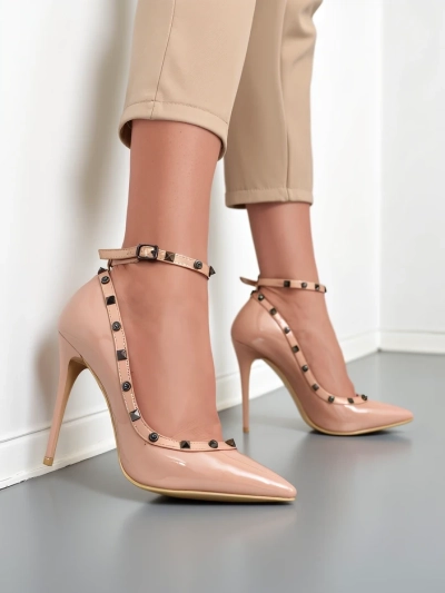 Royalfashion Sieviešu lakotas stiletto ar rhinestones Qoscalle