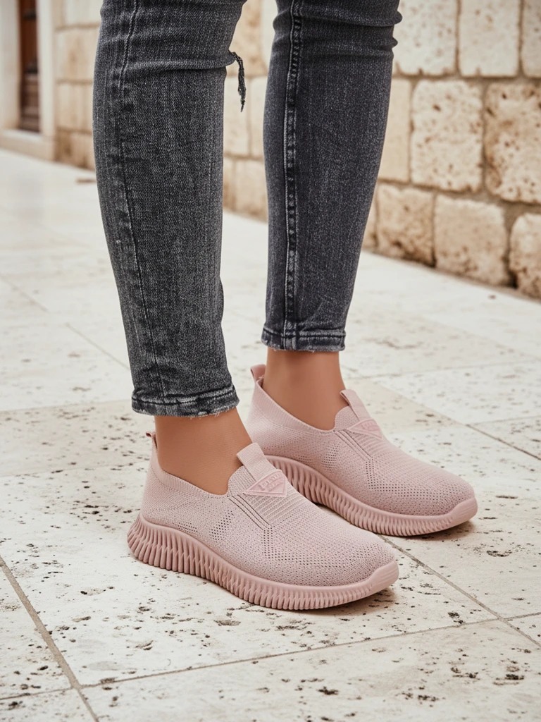 Royalfashion Women's Slip-on Fabric Sports Shoes Serra