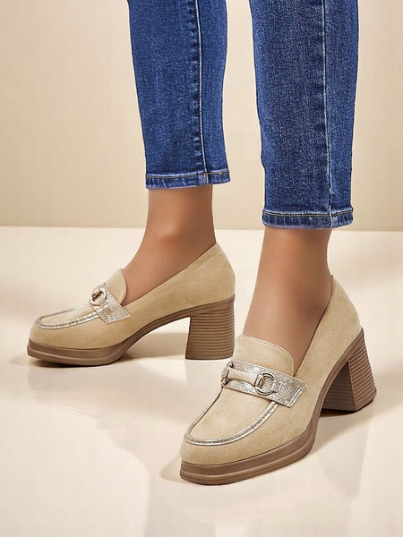 Royalfashion sieviešu loaferi ar blokpapēdi Apareus