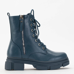 Classic blue eco leather boots Nobi- Footwear