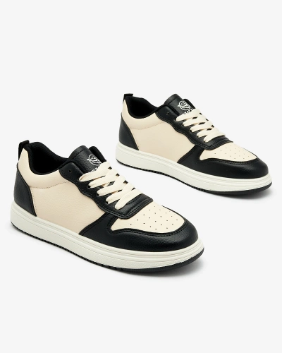 Royalfashion Beige and black Colorburst Classics sports shoes