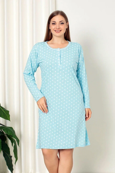 Royalfashion Women's Polka Dot PLUS SIZE Nightshirt