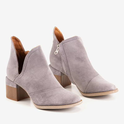 Gray women's ankle boots Jeneuer - Footwear