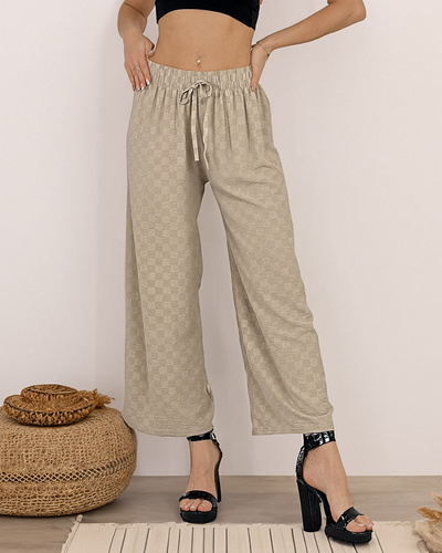 Royalfashion Women's wide plaid pants