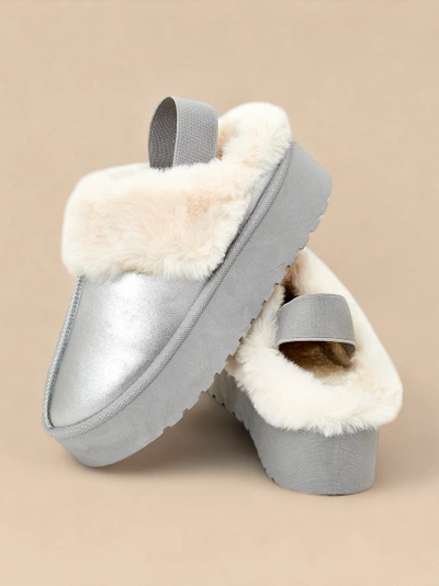 Royalfashion Short women's snow booties without a platform Ebiz