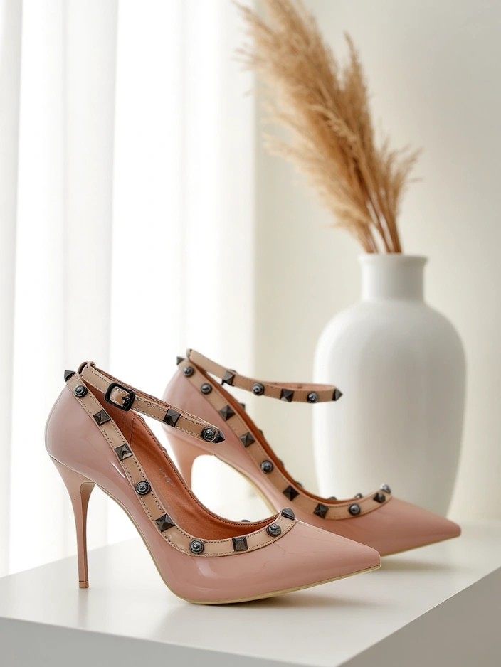 Royalfashion Sieviešu lakotas stiletto ar rhinestones Qoscalle