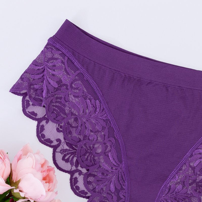 Women's lace panties in purple - Underwear