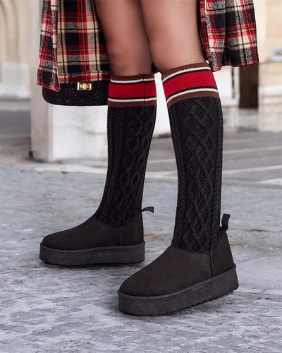 Royalfashion Women's snowboot-style boots with a sock-like shaft Kokumi