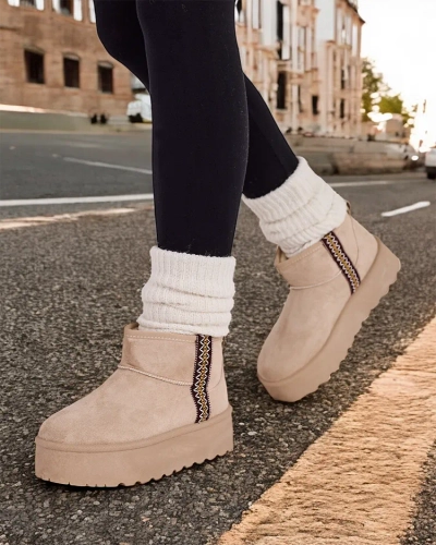 Royalfashion īsie sniega zābaki sievietēm Haluzi