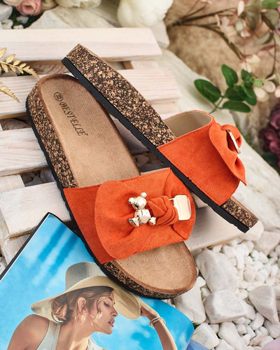 Royalfashion Women's Simio bow flip-flops