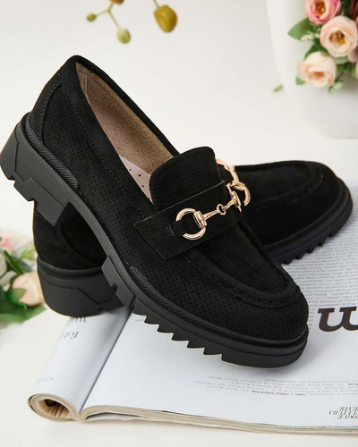 Royalfashion Женские ажурные мокасины с цепочкой Imerila