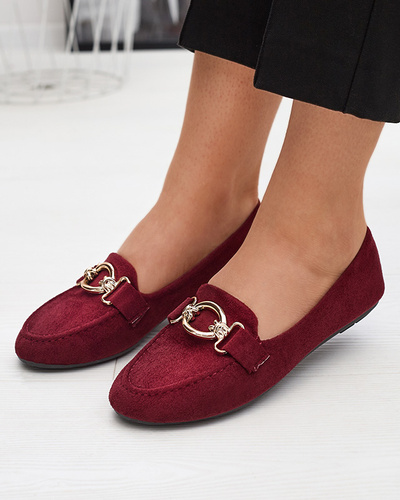 Eco-suede burgundy moccasins Brussi - Footwear