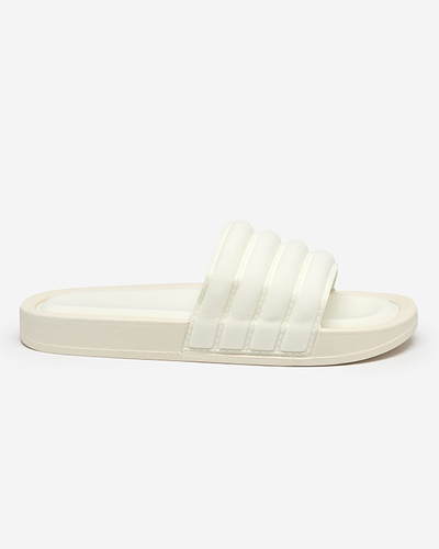 Women's striped ecru sandals Lenira - Footwear