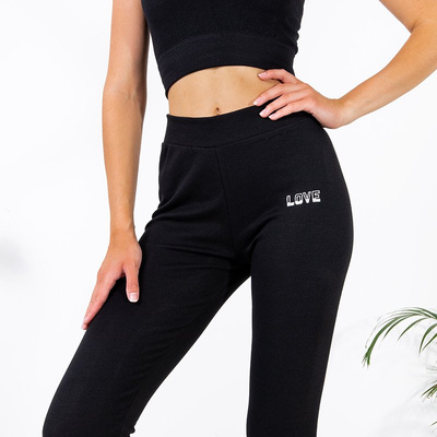 Women's black cotton leggings - Clothing