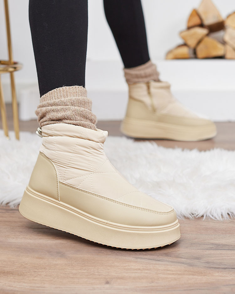 Royalfashion Sieviešu sniega zābaki bēšā krāsā Fopinia