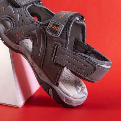 Pelēkas bērnu sandales ar Velcro Roser - Apavi