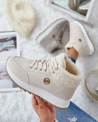 Royalfashion Women's insulated sneakers with fur Frozit