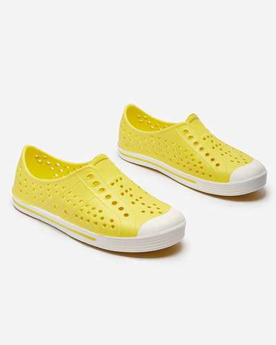 Yellow openwork children's rubber sneakers Jiteri - Footwear