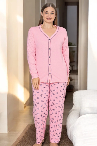 Royalfashion Women's cotton 2-piece pajama PLUS SIZE