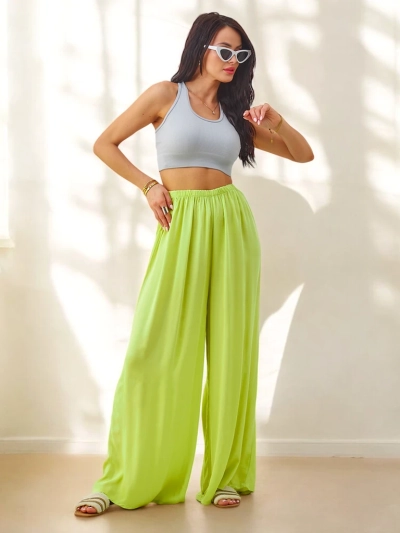 Royalfashion Viscose straight women's fabric trousers