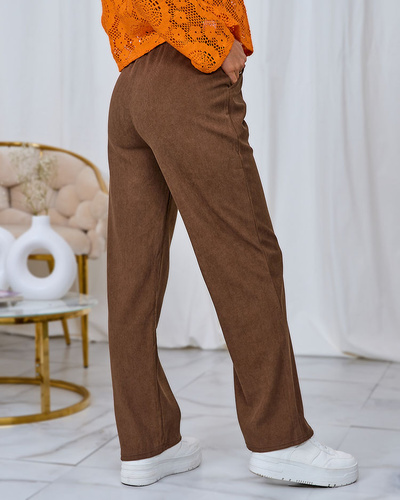 Royalfashion Brown women's corduroy pants