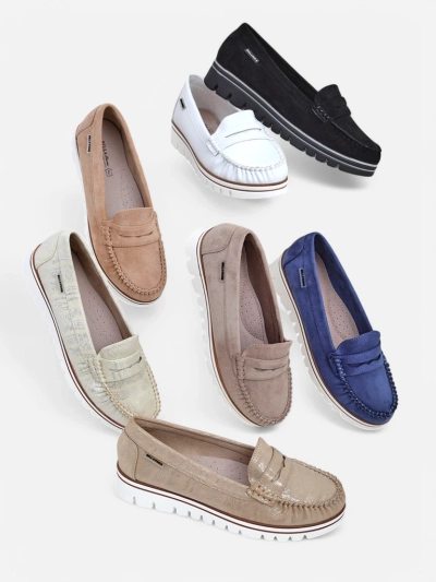White Eleganza Moccasins from the Spring Collection