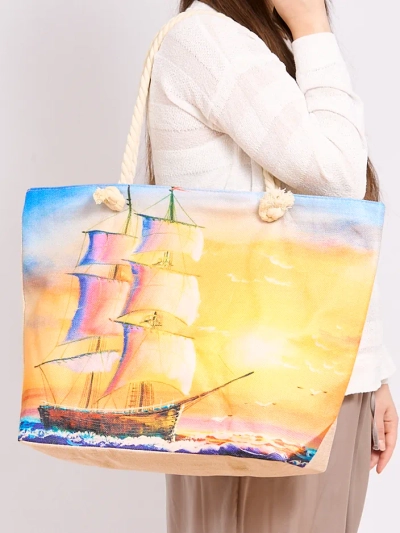 Royalfashion Large fabric bag with print