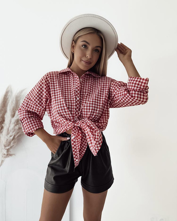 Royalfashion Women's Long Checked Shirt