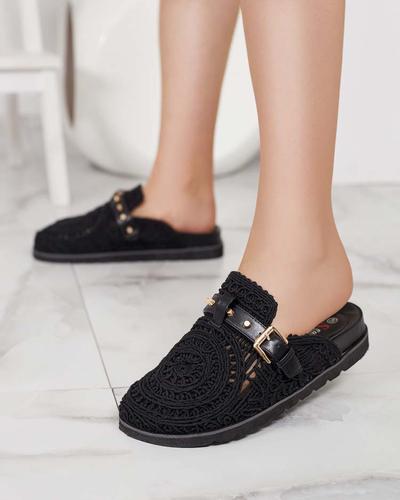 Royalfashion Sieviešu čības ar izšuvumu Leronip