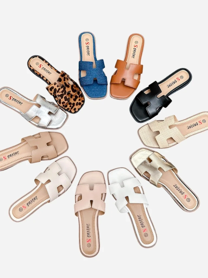 Royalfashion Женские шлепанцы на плоской подошве Eval