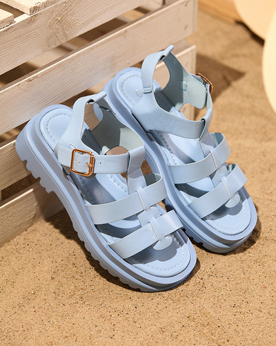 Women's gladiator sandals in blue Raef - Footwear